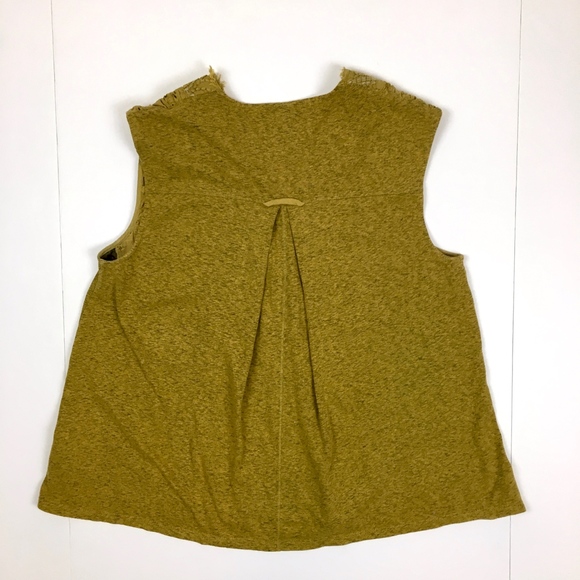 Anthro Akemi + Kin Boho Mustard Cadiz Top sz M - Picture 6 of 8